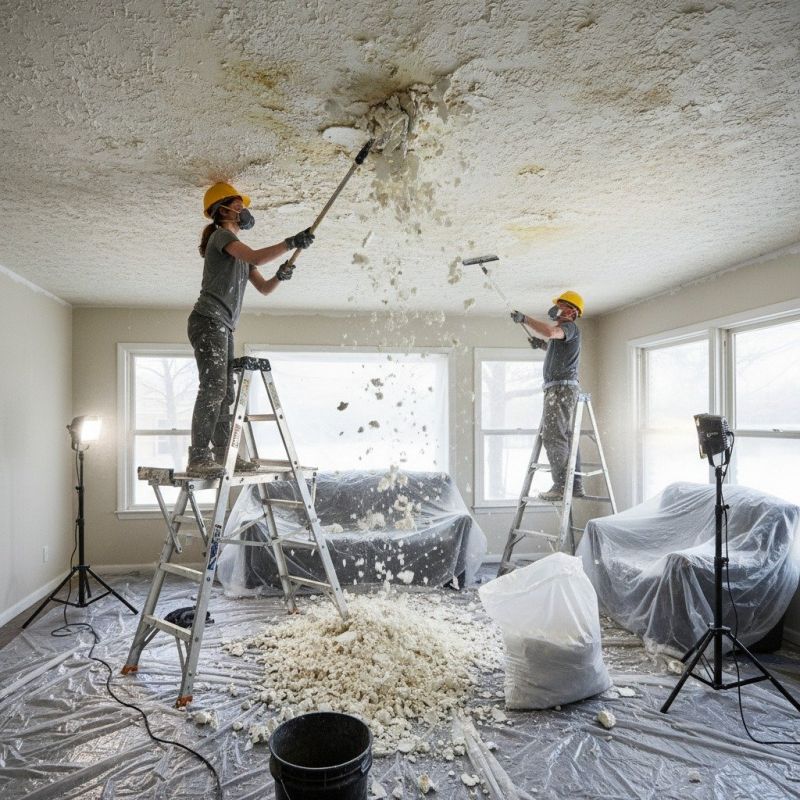 Popcorn Ceiling Removal And Repair